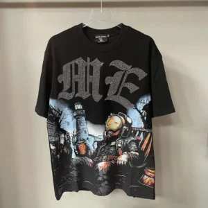 New Summer Letter Rhinestone Short Sleeve Black Mens Tshirts Streetwear Cotton Loose Round Neck Top Tees Unisex Tshirt(Raincoats)