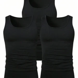 Men'sSolidColorTankTop,RegularFitCasualSleevelessT-shirtsforSpring&Fall,Men'sClothesforDailyWear,AthleticUndershirtBlouses & Shirts