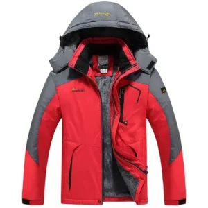 Men's Waterproof Snow Ski Jacket Warm Fleece Winter Coat Mountain Insulated Windbreaker Hooded Raincoat