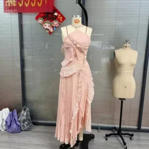 Suitable for Women High-End Chiffon Fabric, Ruffle Design, Slim Mid-Length Fashion Girl Wearing Orange Yellow Flower Cassie Summer Dress, Strapless Mini Ruched Sleeveless Bowknot Camisole Red Party Lady Shelly Lady Tapestry