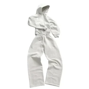 American Retro Simple Classic Y2K Hoodie Two-piece Set Men's Streetwear Fashion Sweatshirt Women's Gray Harajuku Sweatpants