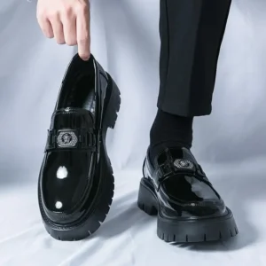 Men'sSummerFashionableCasualtexturedPULeatherSlip-onShoes,ComfortableSlip-On,SuitableforEverydayWear,SimpleDesignElegantRoundToeLoafers，BusinessCasualStyle,benetblackloafersdressshoesFootwearBoyFlatWomenBlouses & Shirts