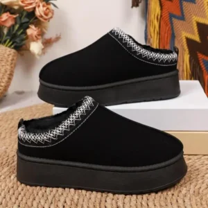 Women'sThickFlatSlippersforWinter,ComfortableandWarmSuedeShortBoots,CasualSnowShoeswithThickSoles,PerfectforColdWeatherBlouses & Shirts