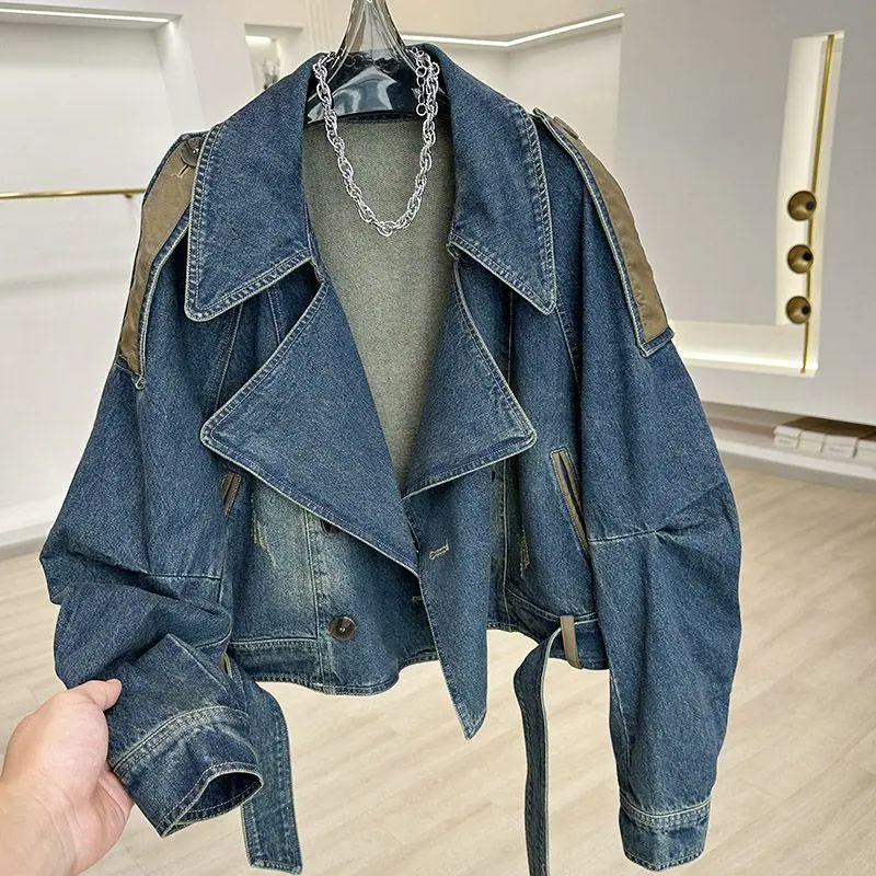 Spring Autumn New Short Combination Women's Denim Coat Casual Loose Fashion Jacket Comfort Comfortable Everyday Style