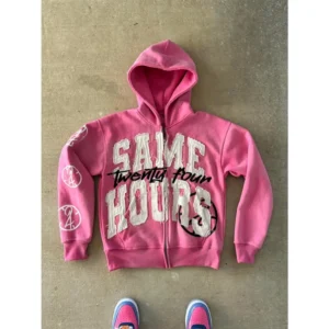 Men's clothing, clothing, letter print, mini loose-fitting hooded shirt, women's style, 21st century, urban hip-hop, Haruiji casual hooded sweatshirt, women's, zipper-lined sweatshirt, street fashion, suitable for daily wear