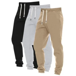 Men's Solid Drawstring Waist Jogger Pants, Casual Regular Fit Pocket Sweatpants for Summer, Men's Bottoms for Daily Wear