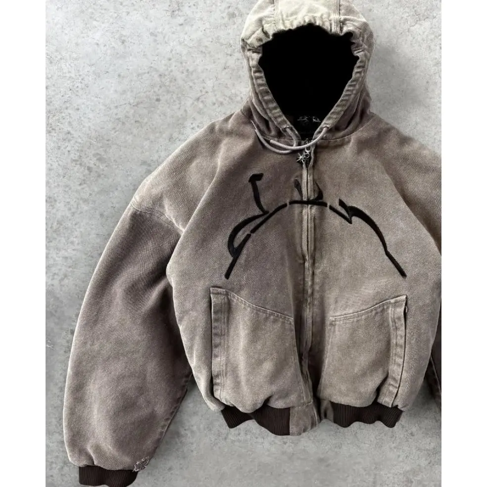 2025 New Zipper Sweatshirt - 2000 Y2K Style - Main Street Collection - Zipper Hooded Sweater - New Retro Halijiku Style - Loose Hooded Top - Suitable for both men and women - Daily Fashion and Casual Wear - Suitable for Daily Wearing