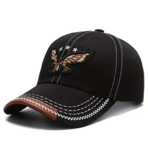 A Breathable Sun-Proof Baseball Cap with Eagle Embroidery, Suitable for Outdoor Sports, Is an Ideal Choice for Gifts.