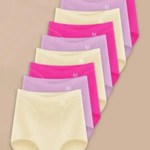 Women'sSolidColorLetterPrintHighWaistPanty,SoftComfyBreathableSeamlessKnickerforDailyWear,Ladies?Pastel?UnderwearforAllSeasonsBlouses & Shirts