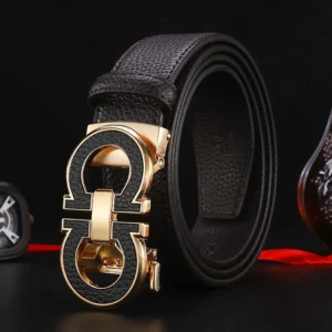 Fashion Men's Automatic Leather Belt Comfortable Genuine Leather Belt