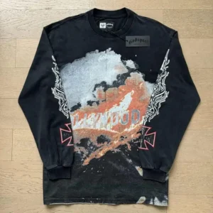 MenClothingGodspeedLongSleeveTshirtTrendyTopQualityAmericanRockStreetRetroWashOldGODSPEEDBrandSkullPrintTeeBlouses & Shirts