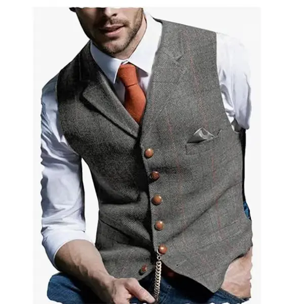 Men's Formal Sleeveless Vest – Essential for Business Meetings, Office Looks & Semi - formal Events