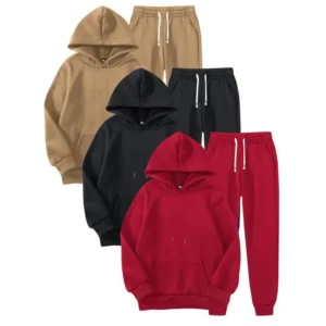 MF new 2024men's 3PCs hoodie & sweatpants set-casual, stretchy polyester with pockets for spring/falldandy