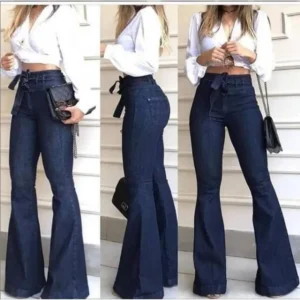 Belted Flare Jeans | 2025 Retro Trend | High-Waist Denim | Leg-Lengthening & Tummy Control