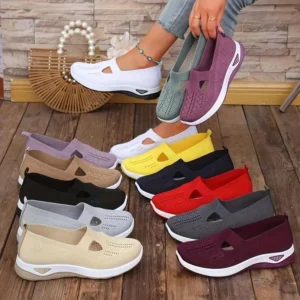 RainCore|PlusSizeWomen'sSlip-Ons-AiryMeshSneakerswithHollowCut-OutDesign|Lightweight&CuteforOutdoorWalking,All-SeasonCasualComfortBlouses & Shirts