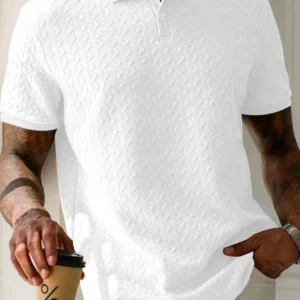 Men'sRegularFitTextured?PoloShirt,CasualShortSleeveCollaredTopforSummer,FashionMen'sClothesforDailyWearBlouses & Shirts